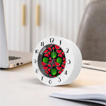 Black Watermelon Pieces Pattern Print Alarm Clock