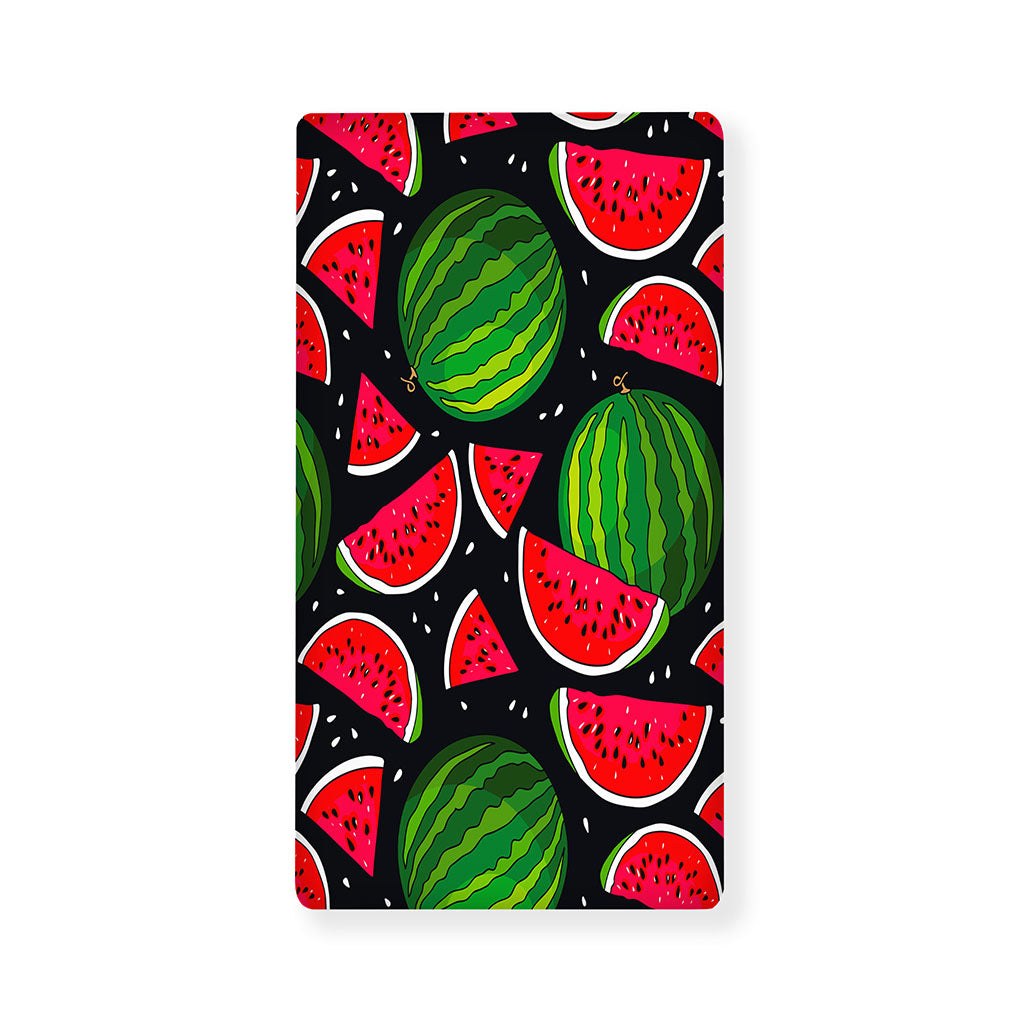 Black Watermelon Pieces Pattern Print Baby Crib Sheet