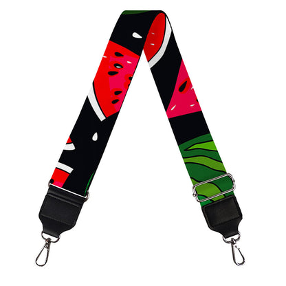 Black Watermelon Pieces Pattern Print Bag Strap