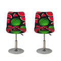 Black Watermelon Pieces Pattern Print Bar Stool Covers
