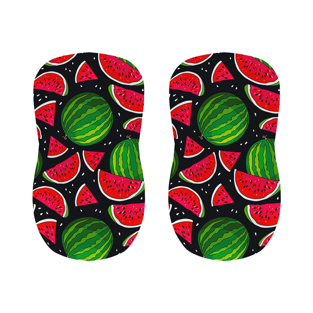 Black Watermelon Pieces Pattern Print Bar Stool Covers