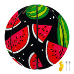 Black Watermelon Pieces Pattern Print Basketball