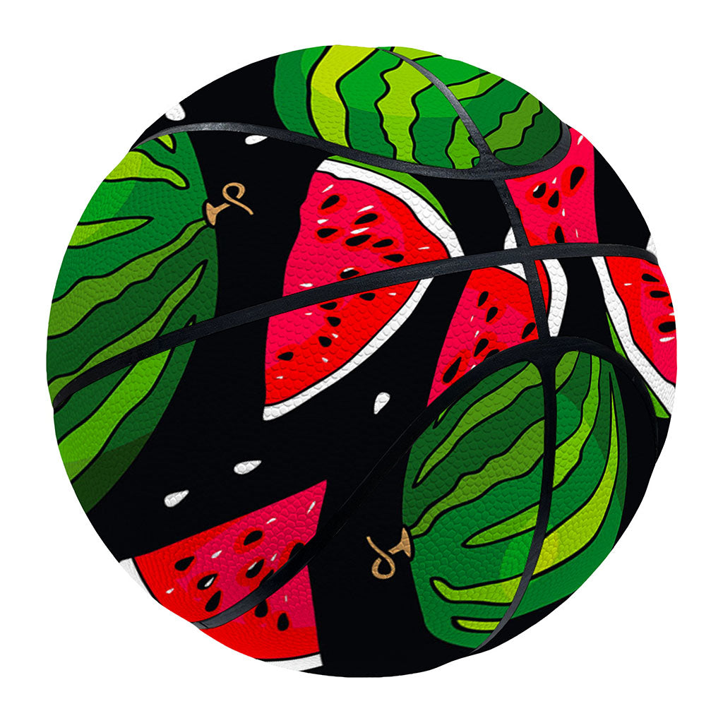 Black Watermelon Pieces Pattern Print Basketball