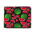 Black Watermelon Pieces Pattern Print Bifold Wallet