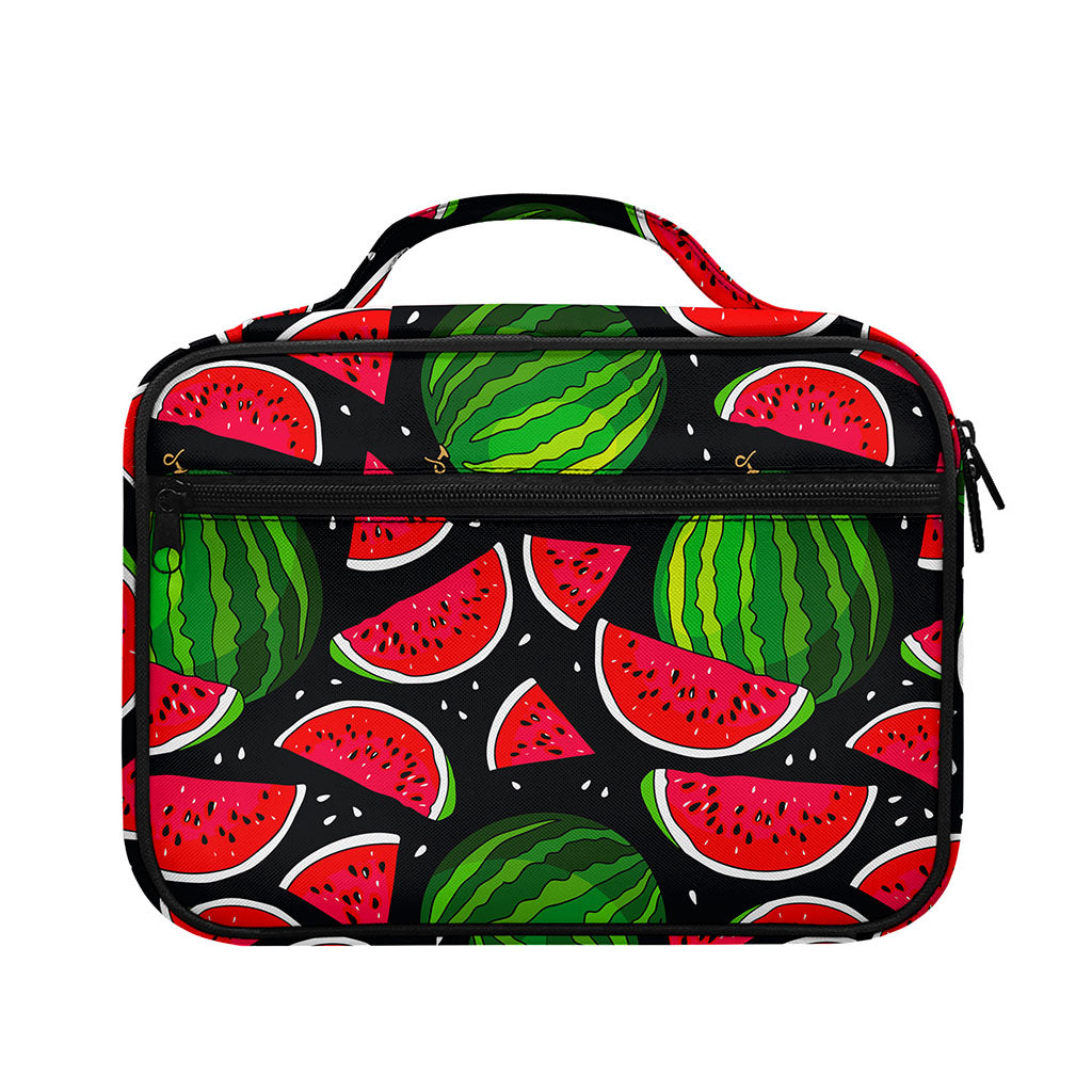 Black Watermelon Pieces Pattern Print Briefcase Bible Bag