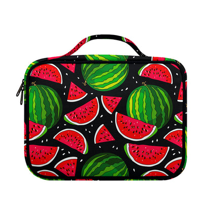 Black Watermelon Pieces Pattern Print Briefcase Bible Bag