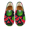 Black Watermelon Pieces Pattern Print Casual Shoes