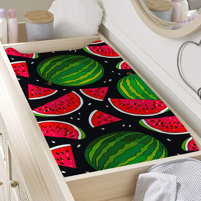 Black Watermelon Pieces Pattern Print Changing Pad Cover