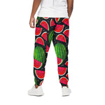 Black Watermelon Pieces Pattern Print Cotton Pants