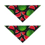 Black Watermelon Pieces Pattern Print Dog Bandana