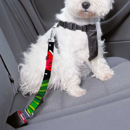 Black Watermelon Pieces Pattern Print Dog Seat Belt
