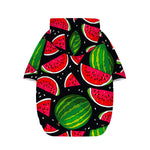 Black Watermelon Pieces Pattern Print Dog Zip Up Hoodie