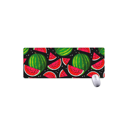 Black Watermelon Pieces Pattern Print Extended Mouse Pad