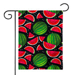 Black Watermelon Pieces Pattern Print House Flag