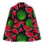 Black Watermelon Pieces Pattern Print Men's Blazer
