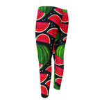 Black Watermelon Pieces Pattern Print Men's Compression Pants