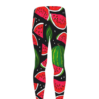 Black Watermelon Pieces Pattern Print Men's leggings