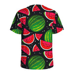 Black Watermelon Pieces Pattern Print Men's Sports T-Shirt