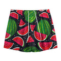 Black Watermelon Pieces Pattern Print Mesh Shorts