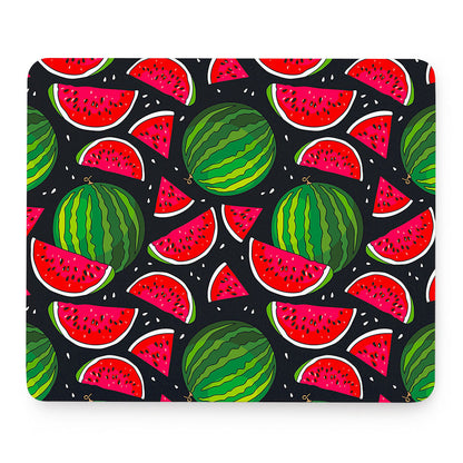 Black Watermelon Pieces Pattern Print Mouse Pad