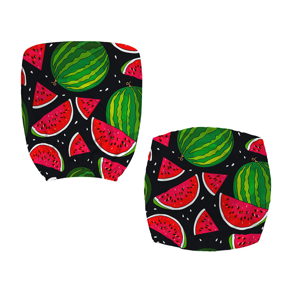 Black Watermelon Pieces Pattern Print Office Chair Cover