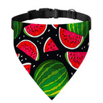 Black Watermelon Pieces Pattern Print Over The Collar Dog Bandana