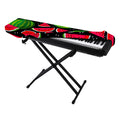 Black Watermelon Pieces Pattern Print Piano Keyboard Cover
