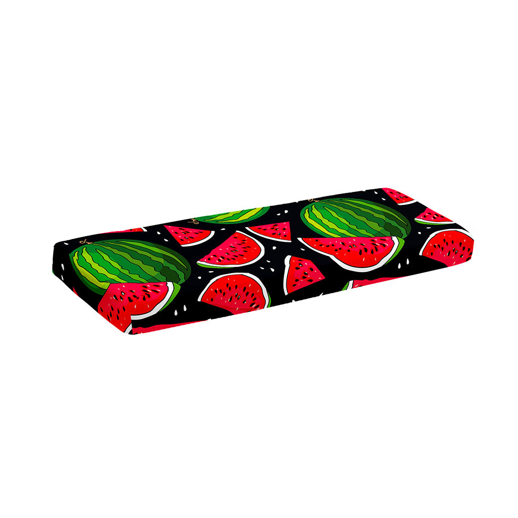 Black Watermelon Pieces Pattern Print Piano Keyboard Cover