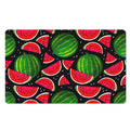 Black Watermelon Pieces Pattern Print Polyester Doormat