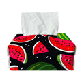 Black Watermelon Pieces Pattern Print Rectangle Tissue Box Cover