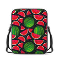 Black Watermelon Pieces Pattern Print Rectangular Crossbody Bag
