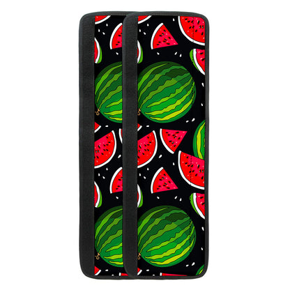 Black Watermelon Pieces Pattern Print Refrigerator Handle Covers