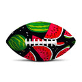 Black Watermelon Pieces Pattern Print Rugby Ball