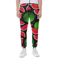 Black Watermelon Pieces Pattern Print Joggers