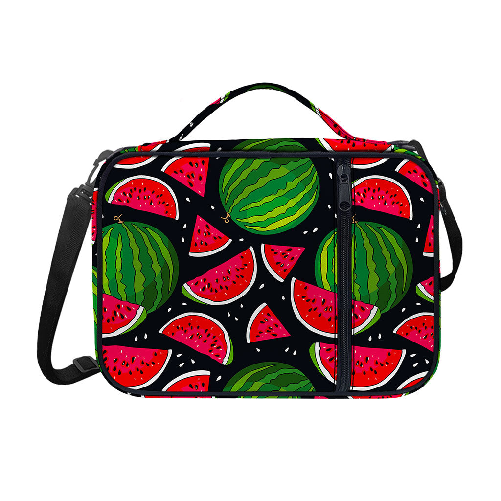 Black Watermelon Pieces Pattern Print Shoulder Strap Bible Bag
