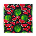 Black Watermelon Pieces Pattern Print Silk Bandana