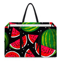 Black Watermelon Pieces Pattern Print Utility Tote Bag