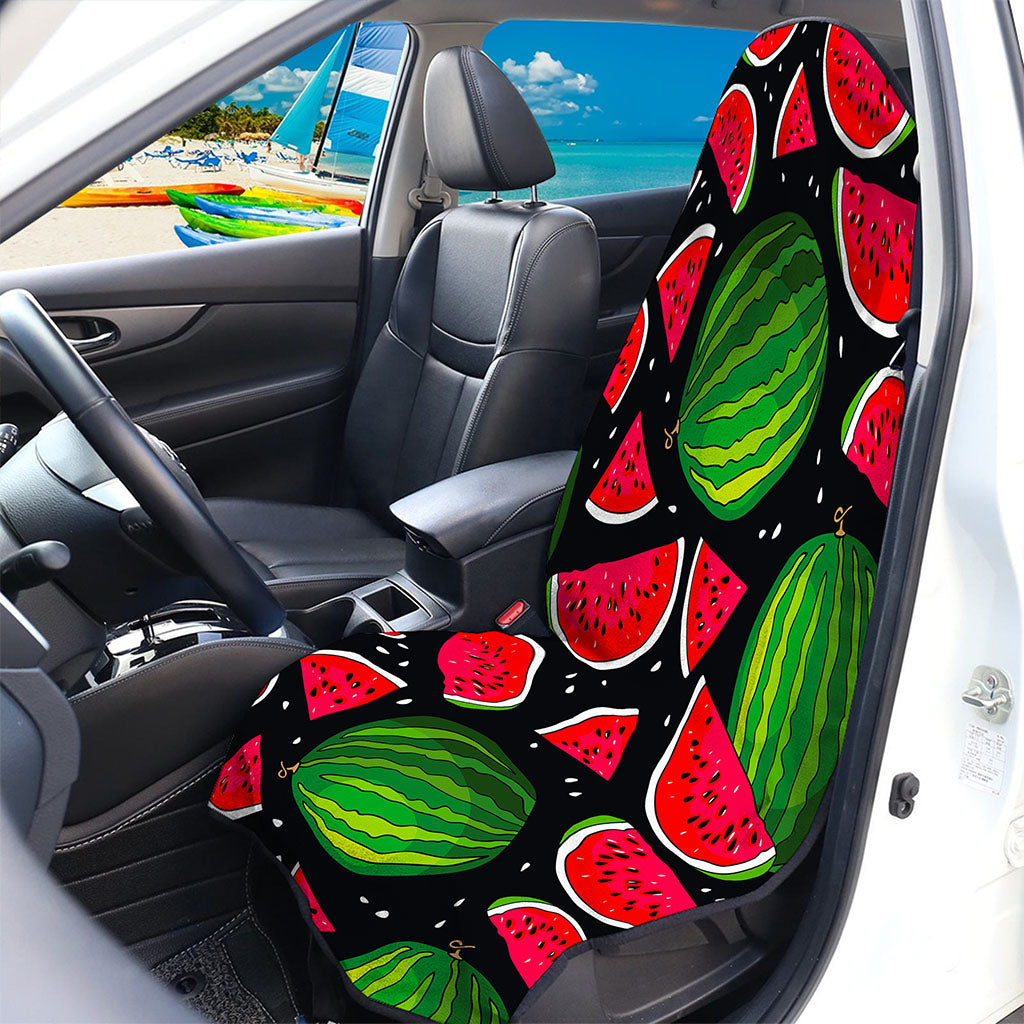 Black Watermelon Pieces Pattern Print Waterproof Car Seat Cover