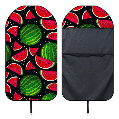 Black Watermelon Pieces Pattern Print Waterproof Car Seat Cover
