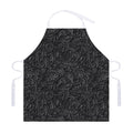 Black Western Damask Floral Print Adjustable Apron
