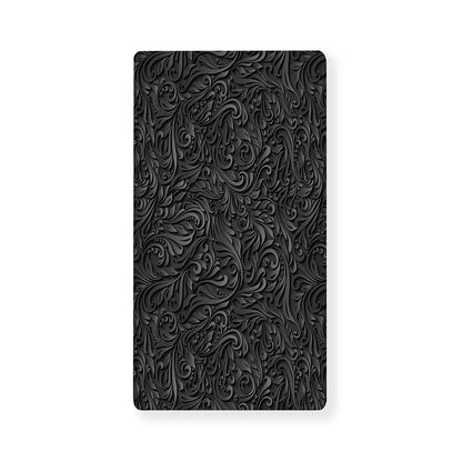 Black Western Damask Floral Print Baby Crib Sheet