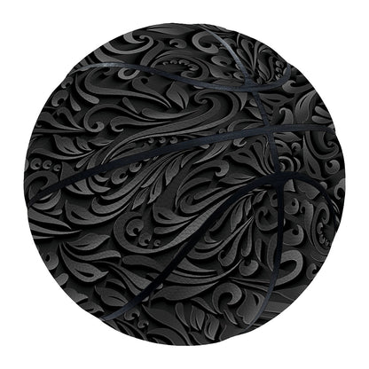 Black Western Damask Floral Print Basketball