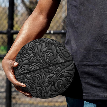 Black Western Damask Floral Print Basketball