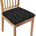 Black Western Damask Floral Print Chair Cushion Cover