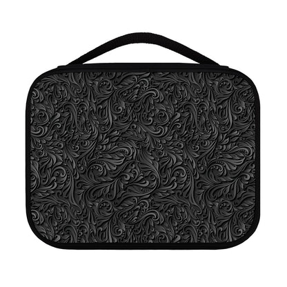 Black Western Damask Floral Print Classic Bible Case
