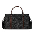 Black Western Damask Floral Print Duffel Bag