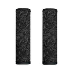 Black Western Damask Floral Print Handle Covers