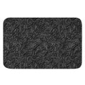 Black Western Damask Floral Print Indoor Door Mat