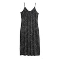 Black Western Damask Floral Print Jersey Midi Cami Dress