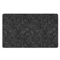 Black Western Damask Floral Print Polyester Doormat